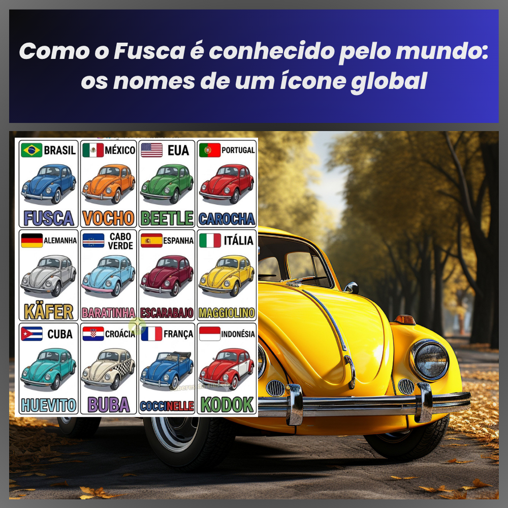 Como o Fusca é conhecido pelo mundo